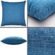 thumbnail image 2 of Cojines de sofá de lino azul real, 2 uds., cojines para sala de estar, mesita de noche, funda de cojín trasera grande sin núcleo de algodón y lino JAMW Sencillez, 2 of 5