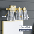 thumbnail image 4 of Prominence Home Fairendale 3-Light Soft Gold Bathroom Vanity Light with Clear Glass Shade, 4 of 6