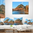 thumbnail image 3 of Designart Lake and Beautiful Autumn Foliage - Landscape Printed Throw Pillow - 18x18, 3 of 4