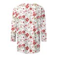 thumbnail image 5 of LYXSSBYX 3/4 Length Sleeve Womens Tops Women's Fashion Casual Crewneck 3/4 Sleeve T-Shirts Floral Print Basic Tops Tees Blouses, 5 of 5