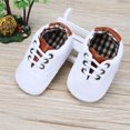 thumbnail image 1 of Bolsa Prewalker Zapatos Bebé recién nacido Cordones Lona Zapatos de suela blanda (Blanco. 12 cm) Ehuebsd Nuevos Originales, 1 of 6