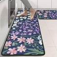 thumbnail image 2 of Kitchen Rugs Sets Of 2,Pioneer Flower Floral Print Pattern Anti Fatigue Kitchen Mat Rugs Non Slip Washable,Decorative Kitchen Floor Mats for Kitchen,Sink,Laundry,17"x47"+17"x47", 2 of 5