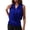 Blue, variant on Women's Cowl Neck Shirt Drape Ruched Front Sleeveless Elegant Overlap Collar Tank Blouse Shirts Top Blue XL