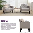 thumbnail image 6 of LAZZO Accent Chair Set of 2, Mid-Century Modern Upholstered Armchair for Living Room & Office, Gray, 6 of 9