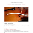 thumbnail image 3 of 2X Cello Humidifier Panel Sound Hole Humidifier Tube Maintenance for Violins Cello Musical Instruments Parts, 3 of 7