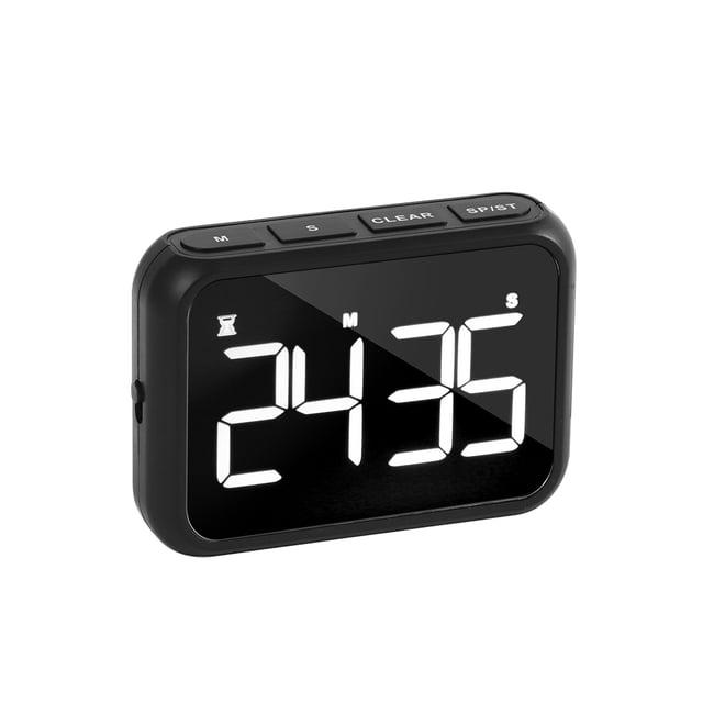 Temporizador digital de cocina USB Naiovety con pantalla LED ajustable color Blanco Negro Rosa