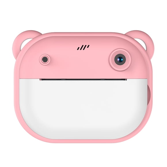Cámara Instantánea para Niños con Impresión Térmica, Doble Lente, Video 1080P HD, Incluye 2 Rollos, Regalo Ideal (Rosa)