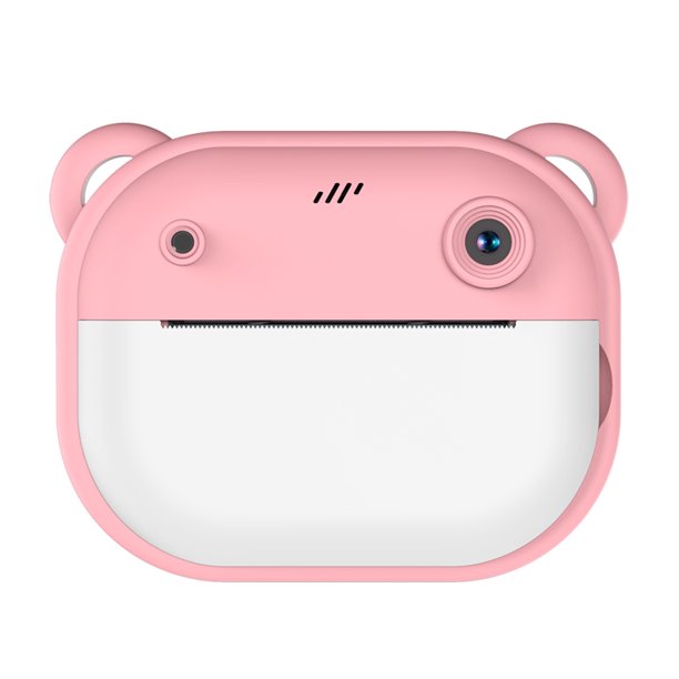Cámara Instantánea para Niños con Impresión Térmica, Doble Lente, Video 1080P HD, Incluye 2 Rollos, Regalo Ideal (Rosa)