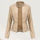 thumbnail image 1 of Chaqueta recortada Mujer Casual Abrigo de cuero sintético Ropa de calle vintage Ygjytge Beige T L para Mujer, 1 of 9