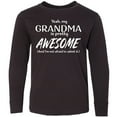 thumbnail image 3 of Inktastic Yeah My Grandma is Pretty Awesome Long Sleeve Youth T-Shirt, 3 of 5