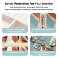thumbnail image 3 of Tennis Travel Portable Square Jewelry Box Earring Necklace Bracelet Holder Display Case Organizer Box, Decorative Jewelry Stand Storage Box, 3 of 6