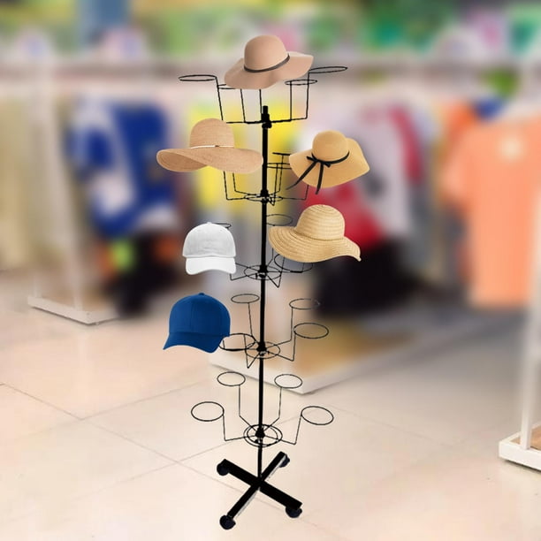 DOLITY Retail Hat Display Rack Freestanding 5 Tiers 360 degree Rotating Hat Rack for Home Walmart