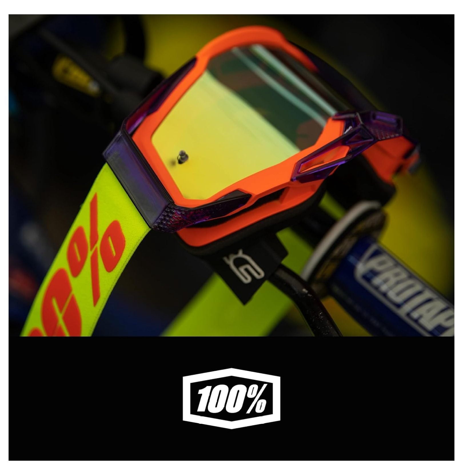 2 Bike & Motocross Goggles - MX and MTB Racing Protective Eyewear (Kalkuta - Clear Lens)