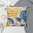 thumbnail image 2 of GOSMITH Flowers Outdoor Pillow Covers, Teal Grey Mustard Yellow Floral Decorative Throw Pillows Cover,Spring Summer Navy blue Leaf Square Pillowcase Decor Gifts for Home Patio Couch Sofa, 2 of 5
