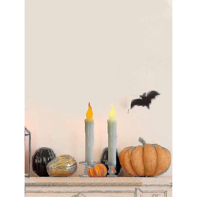 Velas Led Con Control Remoto, Llama Parpadeante, Paquete De 6, Decoración De Halloween