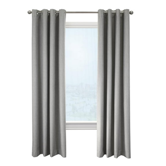 Thermaplus Newberry Blackout Grommet Curtain Panel 52 x 63 in Greige