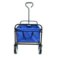 thumbnail image 6 of Folding Utility Wagon Cart - Heavy Duty Garden & Beach Cart with 150Lb Capacity, Adjustable Handle, Blue (40.55"L X 21.26"W X 46.46"H), 6 of 23