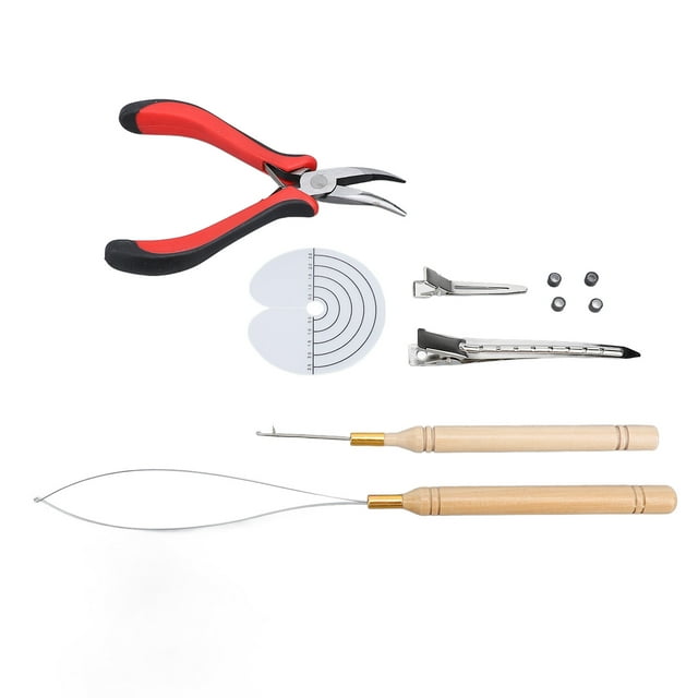 Kit De Herramientas De Extensión De Cabello, Kit De Herramientas Micro Link Alicates Profesionales Para El Cabello Micro Enlaces De Silicona Con Hojas De Aislamiento Térmico Para