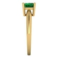 thumbnail image 3 of Clara Pucci 14K Yellow Gold Solid Gold Emerald Solitaire Anniversary Ring for Women - 1 cttw Cushion Cut, 3 of 7