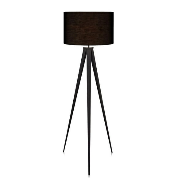 Teamson Home Romanza Tripod Floor Lamp Modern Lighting - Black