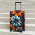 thumbnail image 6 of Pofeuu Colorful Blooming Flowers Print Luggage Suitcase Cover Protector Luggage Washable Covers Aesthetic for 18/24/28/32 inch Luggage（No luggage included）-Medium, 6 of 7