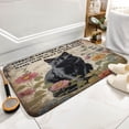 thumbnail image 5 of Floral Black Cat Bath Rug for Bathroom, Black Cat Bathroom Decor, Rustic Farmhouse Bath Mat, Bath Mat Soft Non Slip Bath Rugs Indoor Doormat 20"x32", 5 of 7