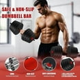 thumbnail image 4 of 25/45/75/90-lb 4-in-1 Adjustable Dumbbell Set, Converts to Barbell, Kettlebell & Push-Up Stand with Connector, Interchangeable Weight Plates & Storage Tray for Home Gym, 4 of 6