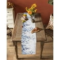 thumbnail image 4 of Hokiten Table Runners 120 Inches Long Dress Scarves, Blue Leaves Farmhouse Coffee/Dining/Kitchen Table Runner for Living Room, Spring Botanical Eucalyptus Branches 13x120 Inch, 4 of 7