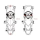 thumbnail image 4 of Almohadillas para de Protección de motocross Protección de para motocicleta todoterreno para jóvenes - Blanco Macarena Protector de codo de motocicleta, 4 of 8