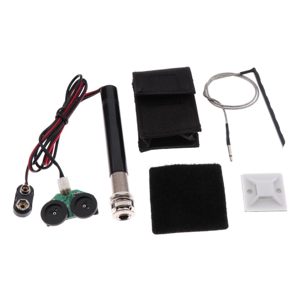 LeeQinersw Active Endpin Jack Preamp Piezo Pickup Kit For Acoustic Guitar Ukulele Mandolin