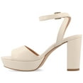 thumbnail image 3 of Journee Womens Nairri Vegan Leather Platform Heel Dress Sandals, Widths Available, 3 of 10