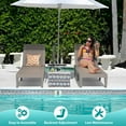 thumbnail image 6 of iSunirm Outdoor Lounge Chair Set of 4, Adjustable Reclining Outdoor Chaise Lounge Chair, Water-Resistant Resin Sun Lounger with Adjustable Backrest for Pool, Patio, Beach, Balcony, and Deck, Taupe, 6 of 7