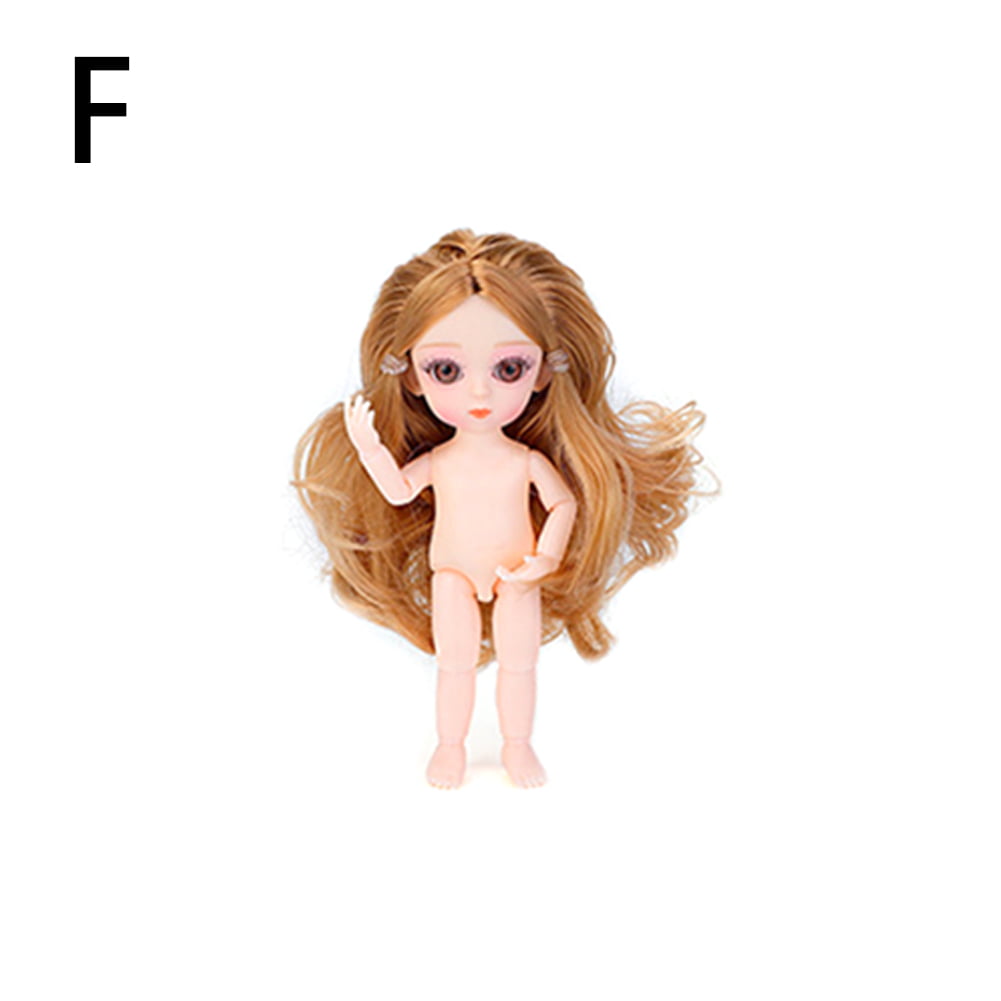 16CM Small Pudding Doll Simulation 3D Acrylic Beauty Girl Playing Doll Toy 