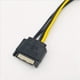 thumbnail image 3 of 15 Piezas 15Pin SATA Macho una 8Pin (6 + 2) Cable de Fuente de Alimentación PCI-e Cable SATA de 20 cm Cable de 15 una 8 18AWG para Tarjeta GráFica, 3 of 5