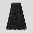 thumbnail image 2 of Gubotare Long Tulle Skirt for Women Trendy High Waisted A Line Fluffy Fairy Mesh Layered Ruffle Skirt (Black,A), 2 of 3