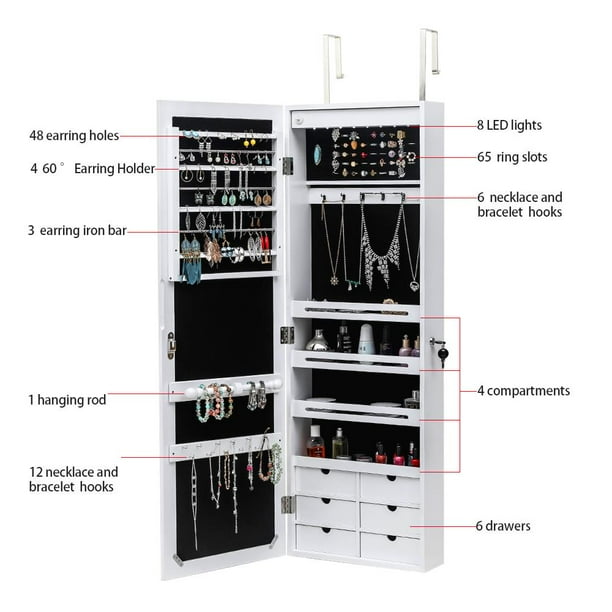 Zimtown Jewelry Cabinet 42.5
