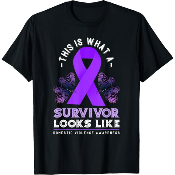 Domestic Violence Warrior Look Domestic Violence Awareness T-Shirt