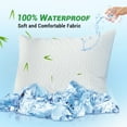 thumbnail image 2 of GOGREEN Bamboo Waterproof Pillow Protector, Breathable Pillow Cover, 3D Air Fabric Cooling Pillow Case Protector with Zipper (2 Packs, King 20"x36", White), 2 of 8