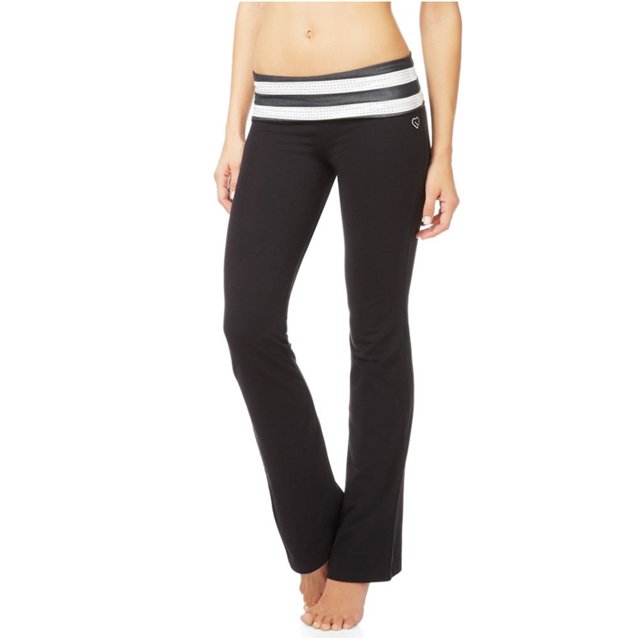 Aeropostale Pantalones de yoga bootcut para mujer, negro, grande Aeropostale Yoga