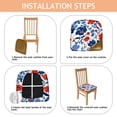 thumbnail image 4 of Pioneer Flower Seat Covers for Dining Room Chairs Set Of 6,Stretch Printed Washable Chair Seat Cover with Elastic Ties and Button,Removable Waterproof Couch Cushion Covers, 4 of 6