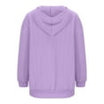 thumbnail image 5 of ChaoHeng 3/4 Sleeve Shirts for Women Fall Clothes,Women's Oversized Hoodie for and Winter Casual Long Sleeved Sweatshirt Pullover,Purple,S, 5 of 6
