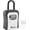Grey, variant on Key Lock Box, Waterproof 4 Digits Combination Lockbox with Removable Shackle, Wall Mount Resettable Key Hider, Upgraded Large Password Boxes for Car House Office Apartment Keys-Grey