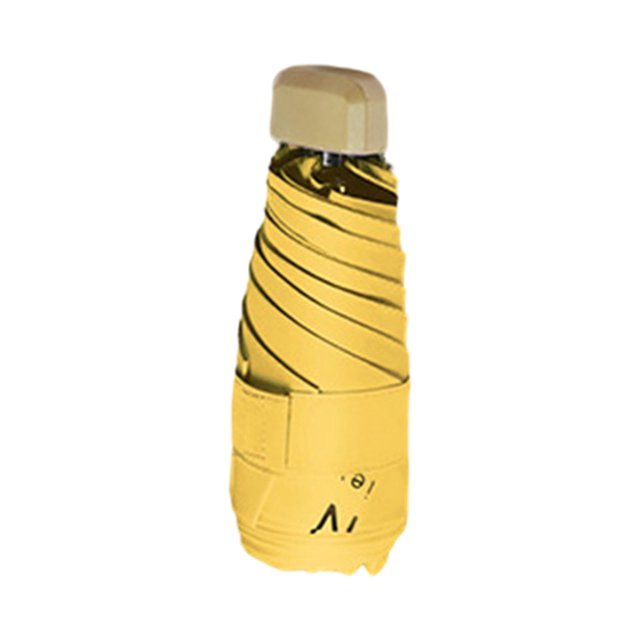 Mini para bolso de viaje plegable portátil compacto impermeable con Amarillo Yuyangstore Mini paraguas