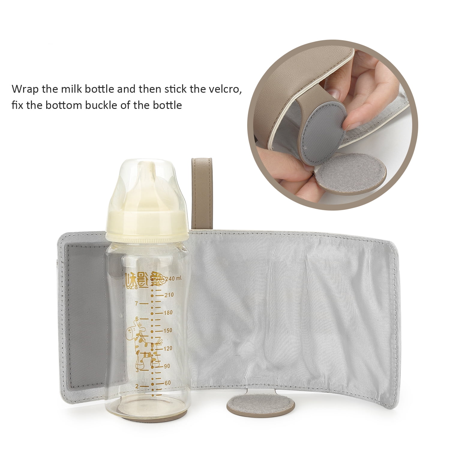 Baby Bottle Warmer USB Baby Bottle Warmer Bag Portable Feeding Bottle Warmer Baby Thermostat Bag for Travelling Outdoor