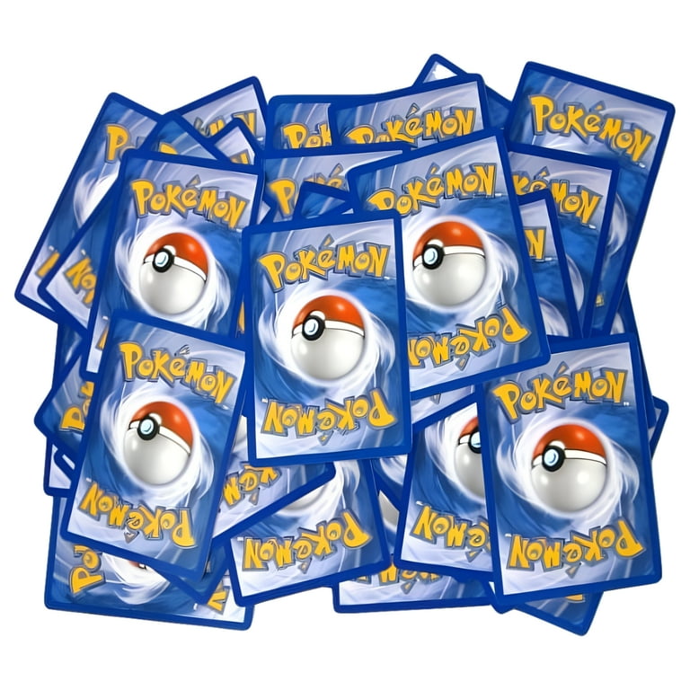 100 Assorted Pokemon Trading Cards with 7 Bonus Free Holo Foils, White