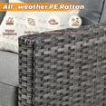 thumbnail image 4 of XIZZI 6-Pieces Wicker Patio Furniture Sets, Outdoor Furniture Sectional Sofa with Swivel Chairs, ottomans, All-Weather Rattan Outdoor Conversation Set for Porch, Patio, Backyard-Black, 4 of 9