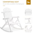 thumbnail image 5 of Outsunny Outdoor Adirondack Style Wooden Rocking Chair, Large, White, 5 of 9
