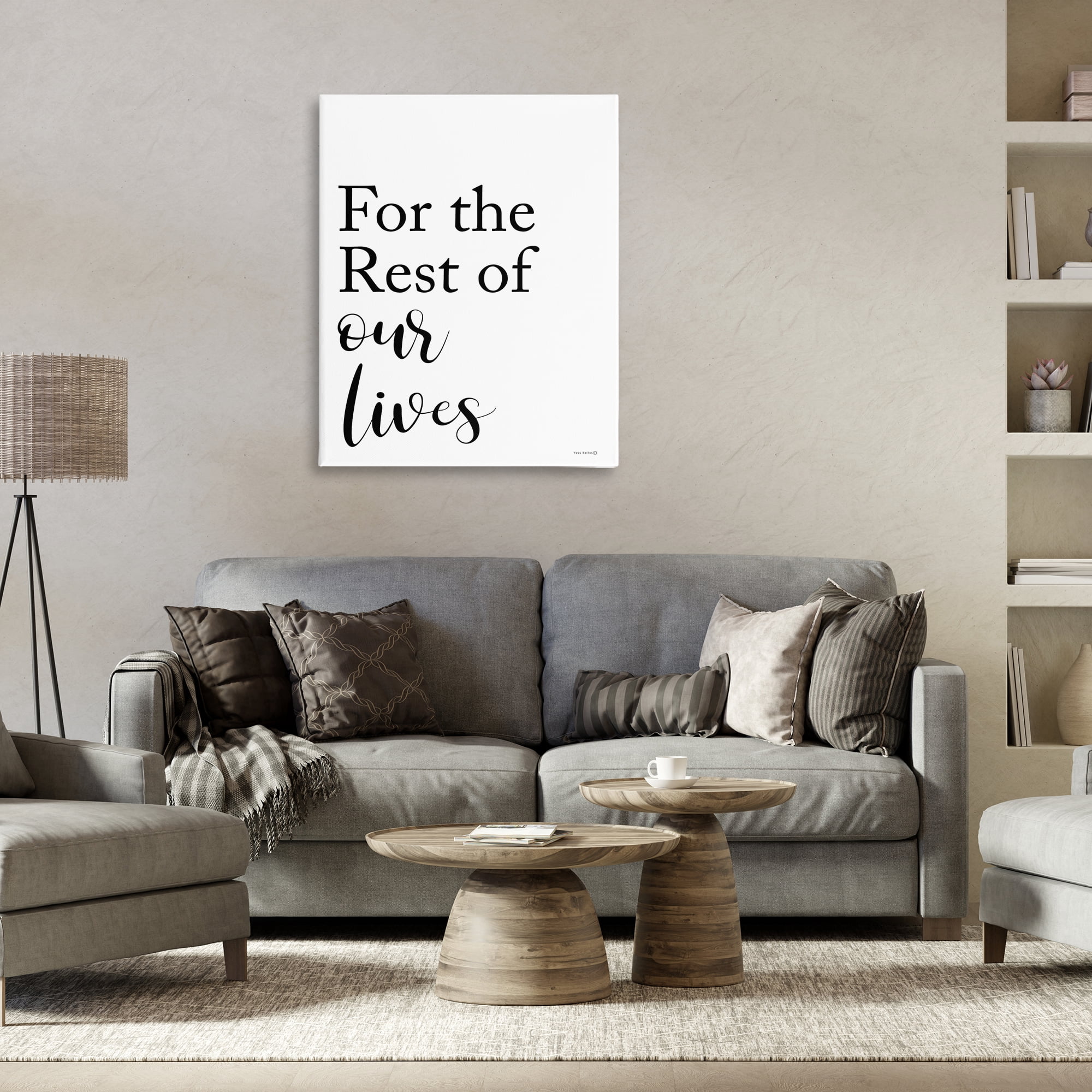 Stupell Industries Rest Of Our Lives Text & Numbers Painting Wrapped Canvas Art Print Wall Art, 30 x 40