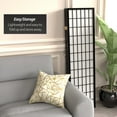thumbnail image 5 of Red Lantern 5 ft. Tall Window Pane Shoji Screen - Black - 5 Panels, 5 of 7