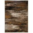 thumbnail image 2 of Chocolate/Beige/Gold/Abstract Contemporary Modern Design Mixed Brush Pattern Colors Area Rug, 2 of 8